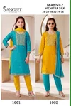 Jaanvi Vol 2 By Sangeet Vichitra Blooming Silk Kids Girls Wear Kurti Set